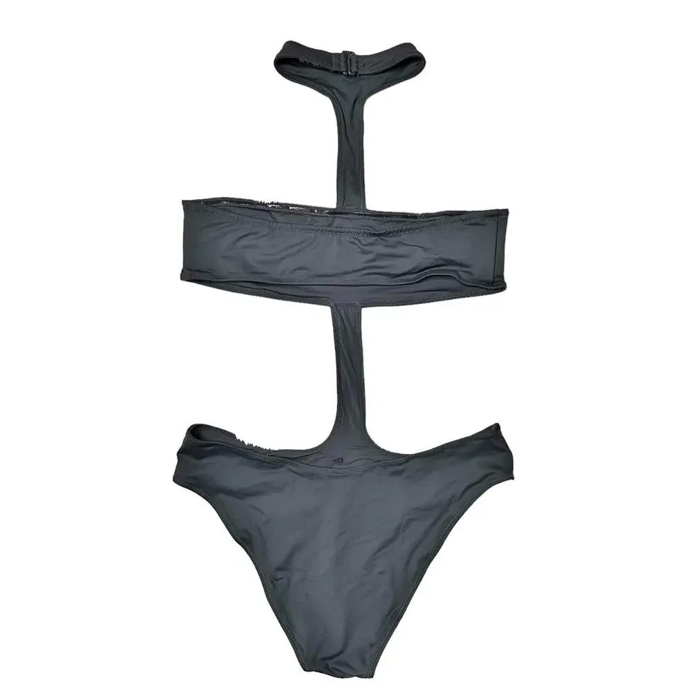 NWT Skims Cut Out Halter Monokini 1-Pc Swimsuit Women XL